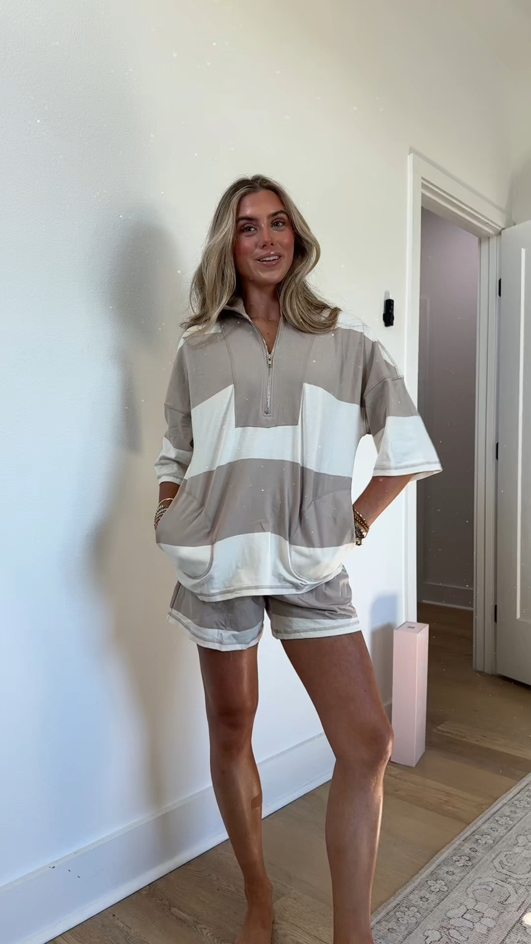 Amazon size XS Panadila Women Striped Workout Set Two Piece Outfit Tracksuit Oversized Lounge Set Top and Shorts Sets with Pockets

#LTKootd #LTKSaleAlert #LTKdayinmylife