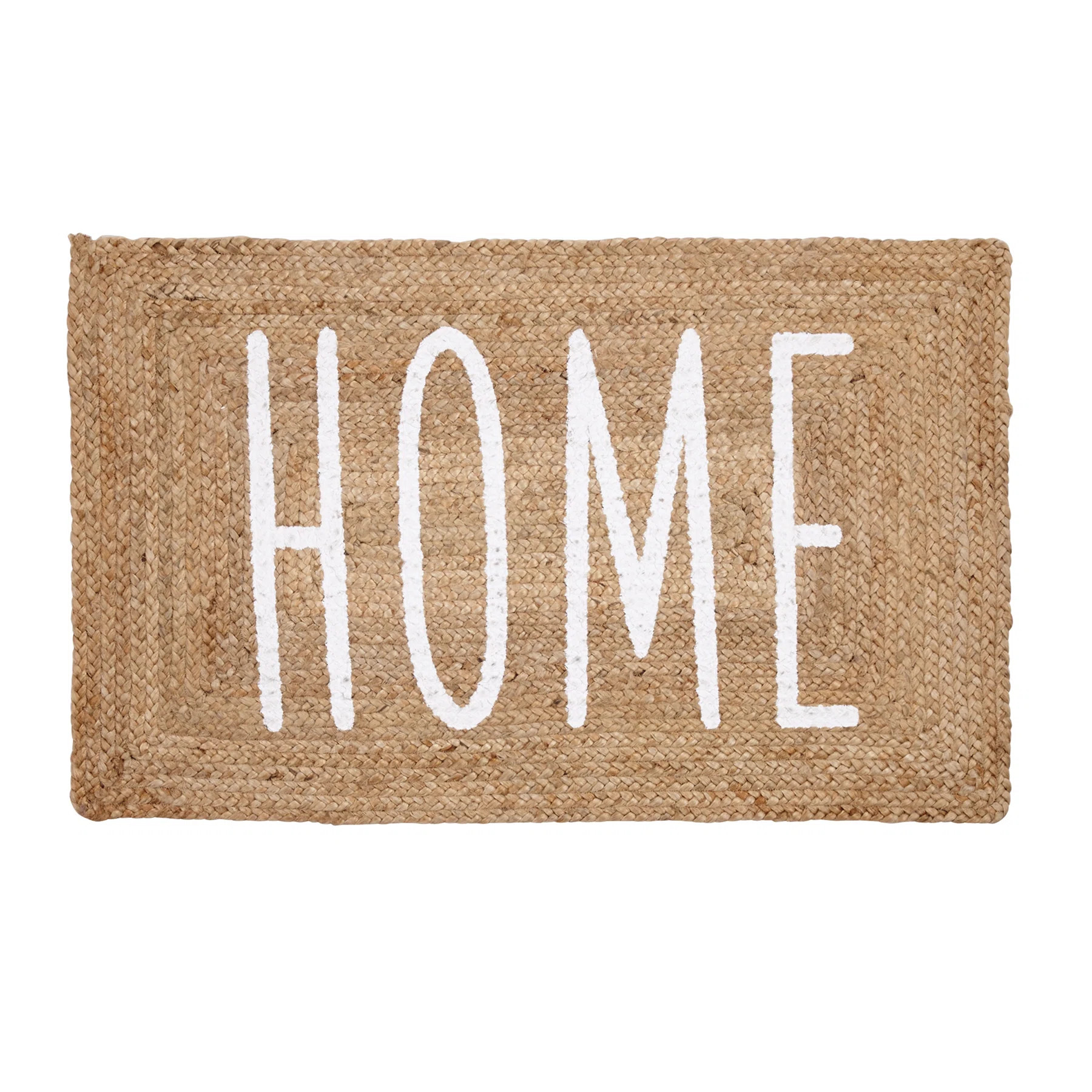 Braided Jute Home 23 in. x 36 in. Indoor Outdoor Door Mat | Wayfair North America