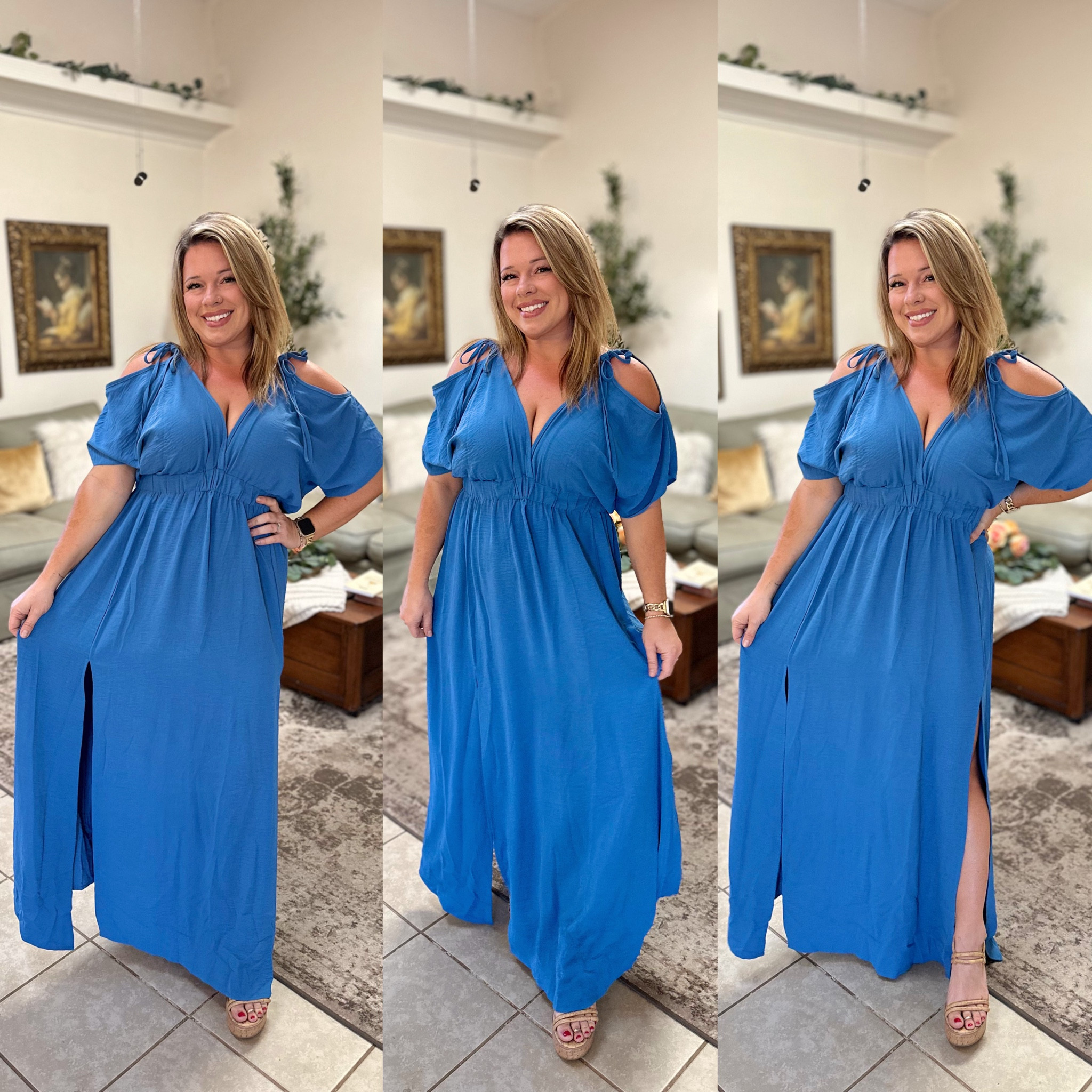 I was always skeptical about open shoulder dresses or tops on my body shape, but the way this dress lays is so pretty and flattering on my midsize Apple shape. I ordered my true size large and it fits true to size. Waistline has stretch but the rest of the fabric does not stretch.


Maxi dress
Spring dress
Summer dress 
Open shoulder dress
Off the shoulder dress
Amazon dress
Amazon finds
Amazon outfit
Amazon fashion 
Midsize fashion 
Midsize dress 

#LTKstyletip #LTKmidsize #LTKfindsunder100