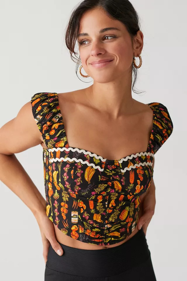 UO Selena Ruched Cropped Top | Urban Outfitters (US and RoW)