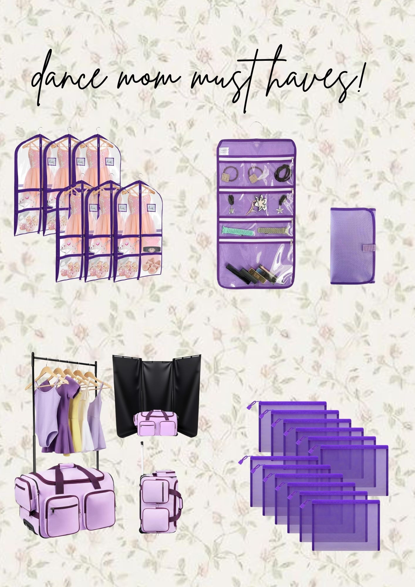 Dance mom/ dancer must haves! 
Fresh off comp weekend and these are such good organization tools.