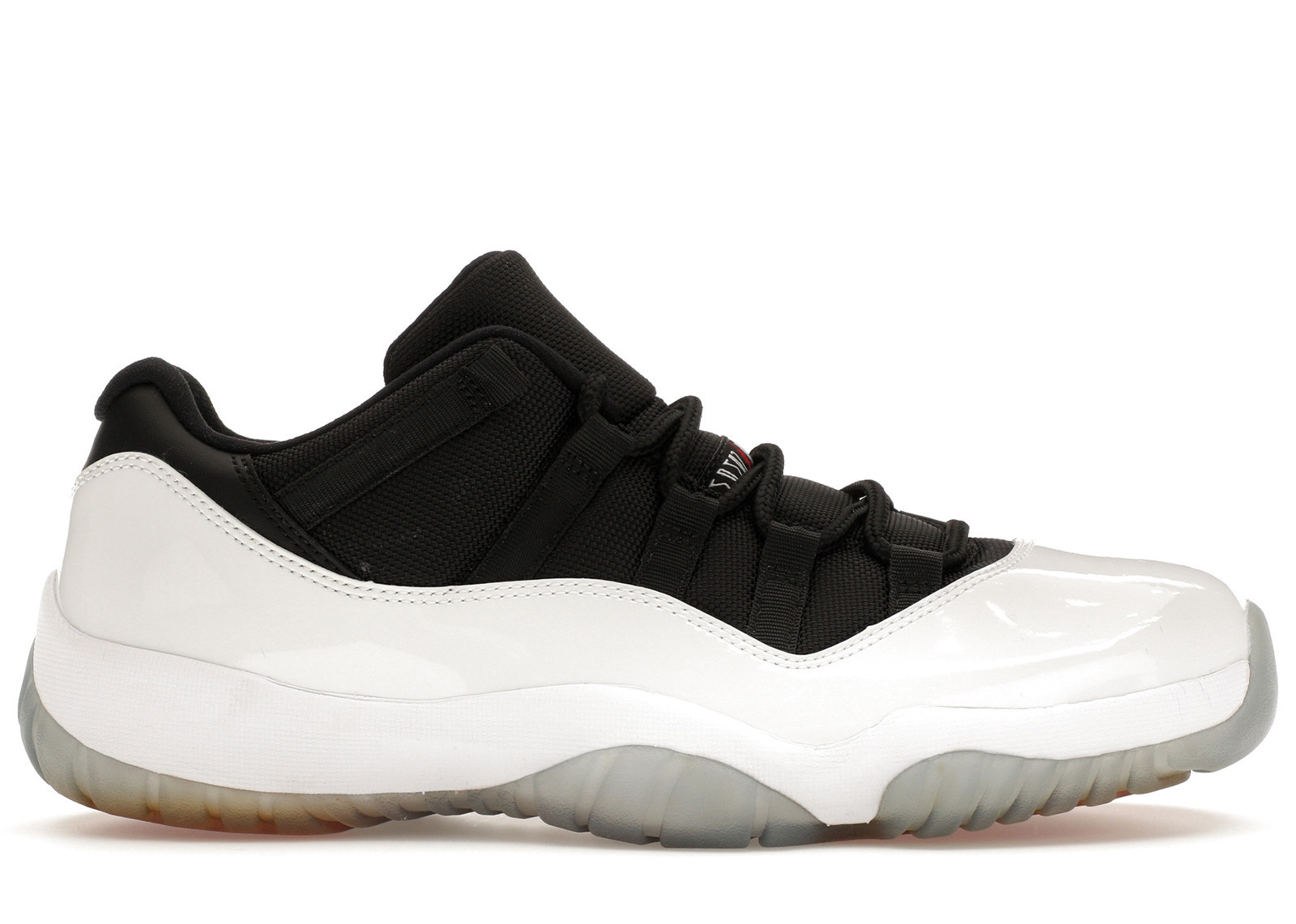 Men's Jordan 11 Retro Low Tuxedo Sneakers in White/Black/True Red | StockX