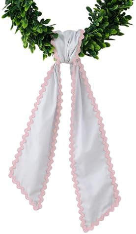 DYSHAYEN Wreath Sash for Front Door,Canvas RIC Rac Trim Wreath Accessories for Yard Doorway Indoo... | Amazon (US)