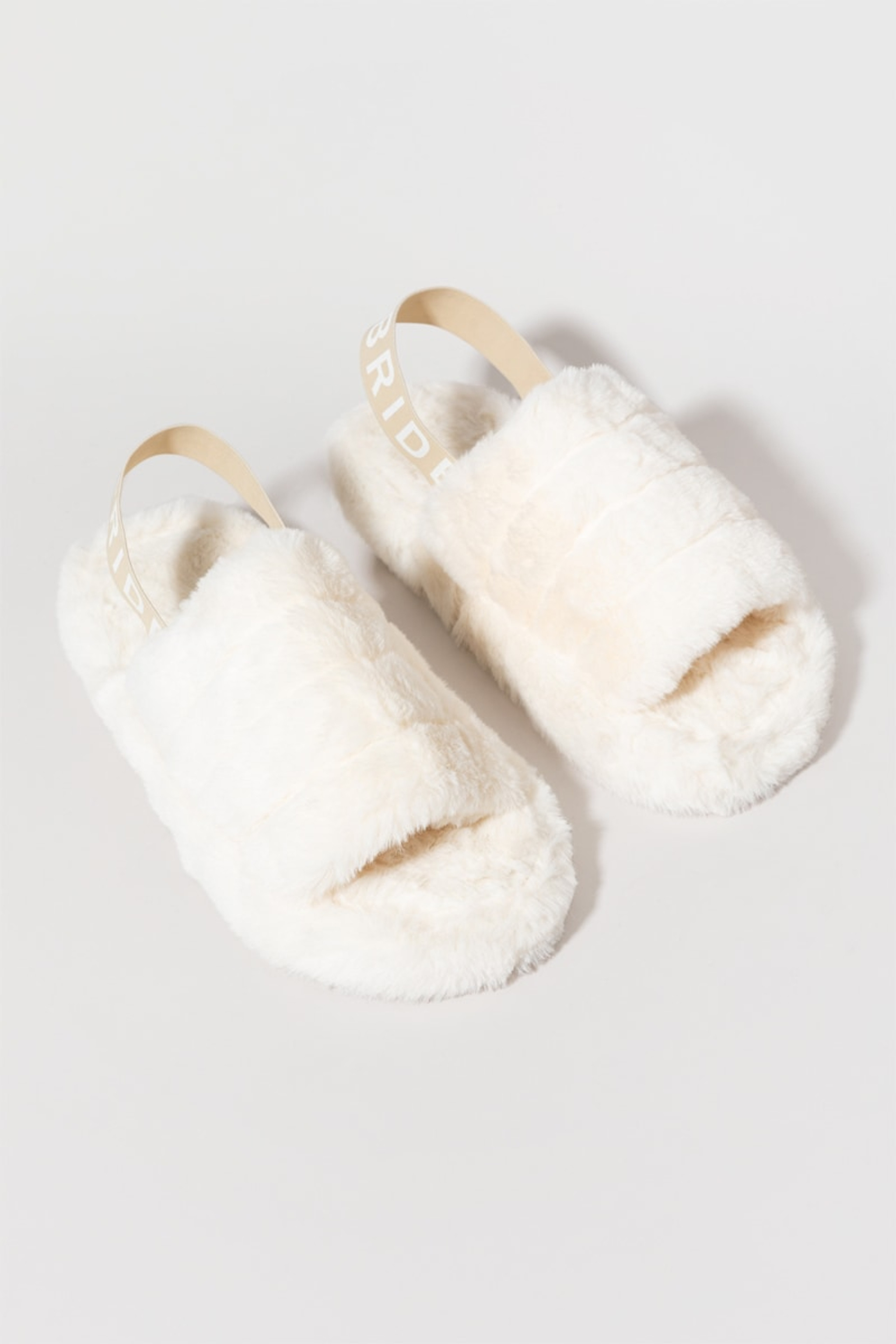 Ashley Bride Strap Fuzzy Slippers | Francesca's