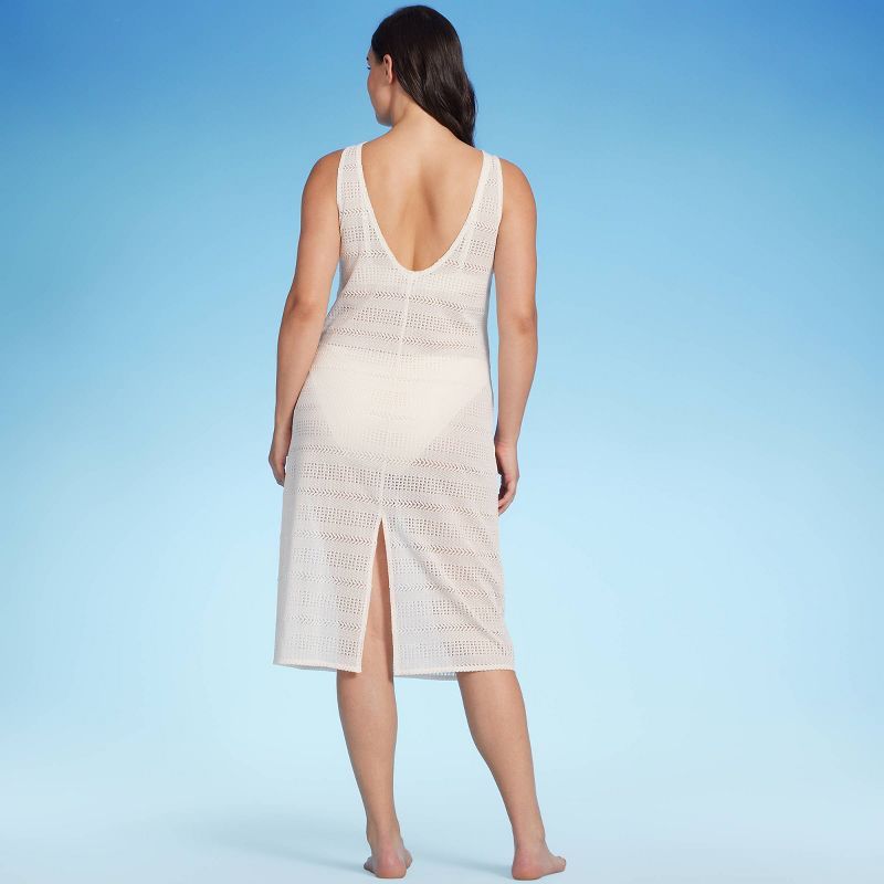 Women's Crochet Cover Up Midi Dress - Shade & Shore™ Off-White | Target