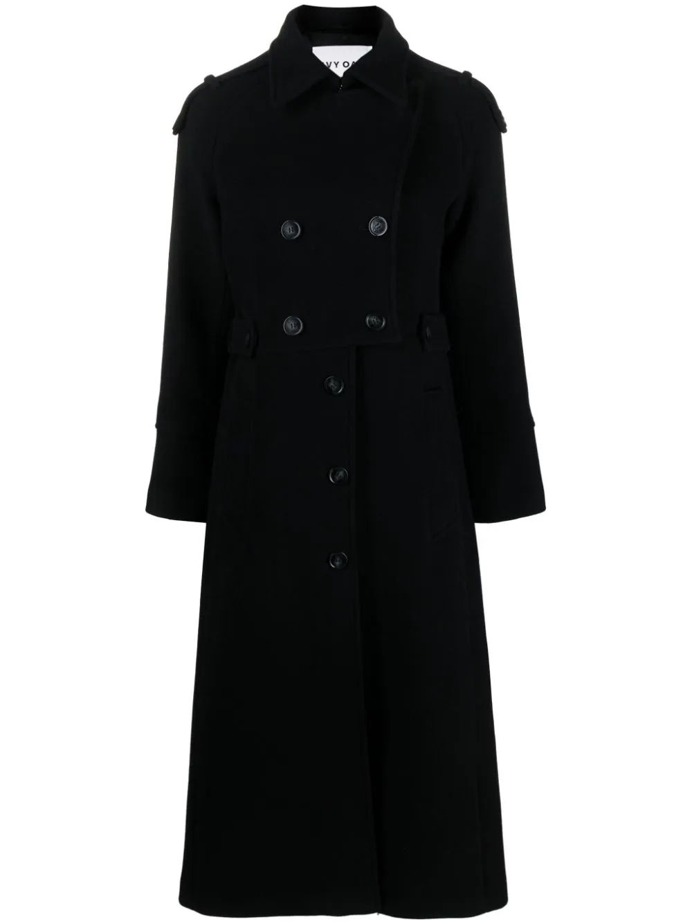 double-breasted notched coat | Farfetch Global