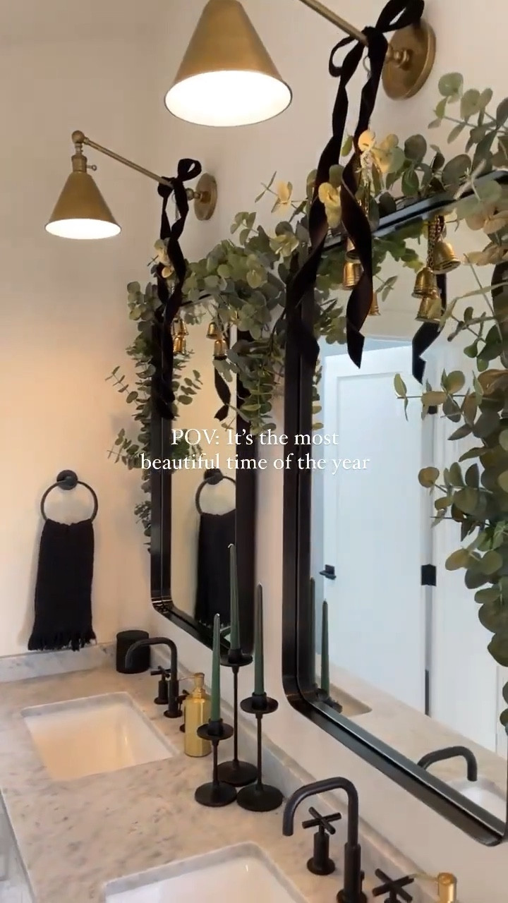 🔔 POV: It’s the most beautiful time of the year.

#homeswithpurpose
#bathroom #holiday #bell #holidaydecor #homedecor #Christmas #bathroom #bow #mirror #handtowel #cb2 #target #candle #garland #greenery#homedecor #garland #candles #candlestick #towel #towelrack #handtowel #bells #ribbon #cb2 #target 

#LTKHome #LTKFindsUnder50 #LTKHoliday