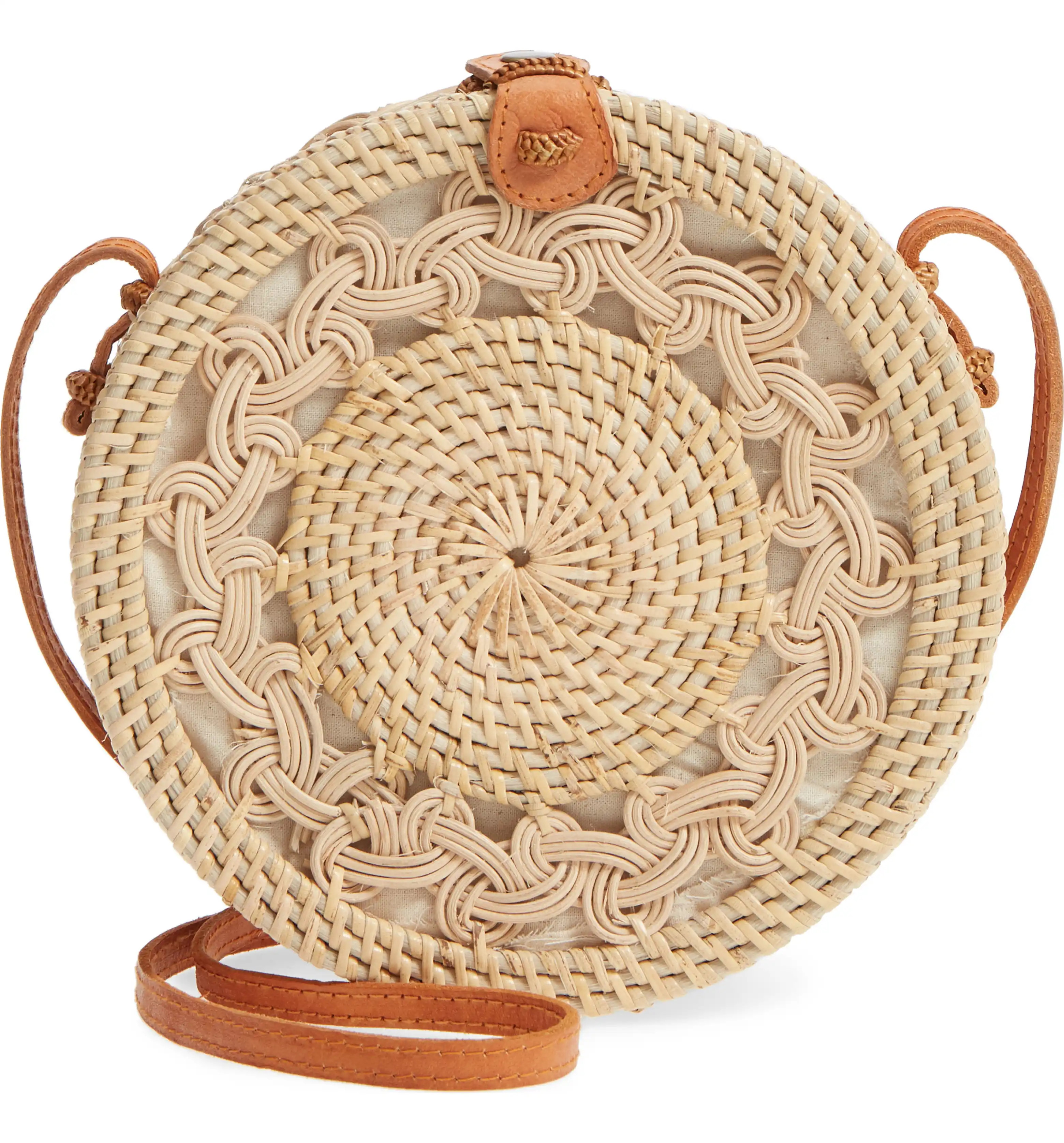Woven Rattan Circle Crossbody Bag | Nordstrom