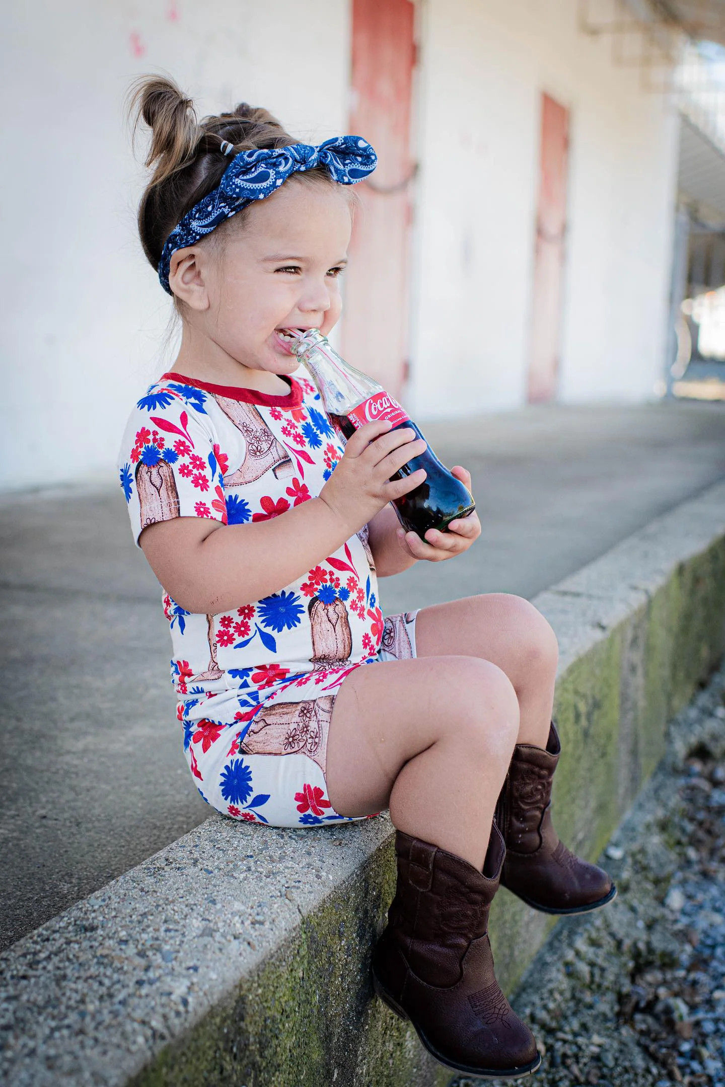 Red, White, & Boots 2 Piece Shorts Set | Fletch