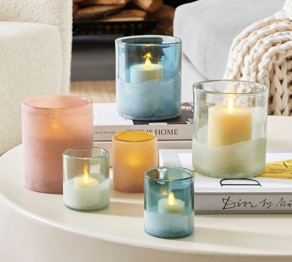 Montauk Frosted Votive Candleholders | Pottery Barn (US)
