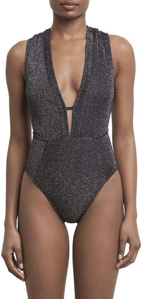 Kenneth Cole New York Women's Plunge Front Cap Sleeve One Piece Swimsuit | Amazon (US)