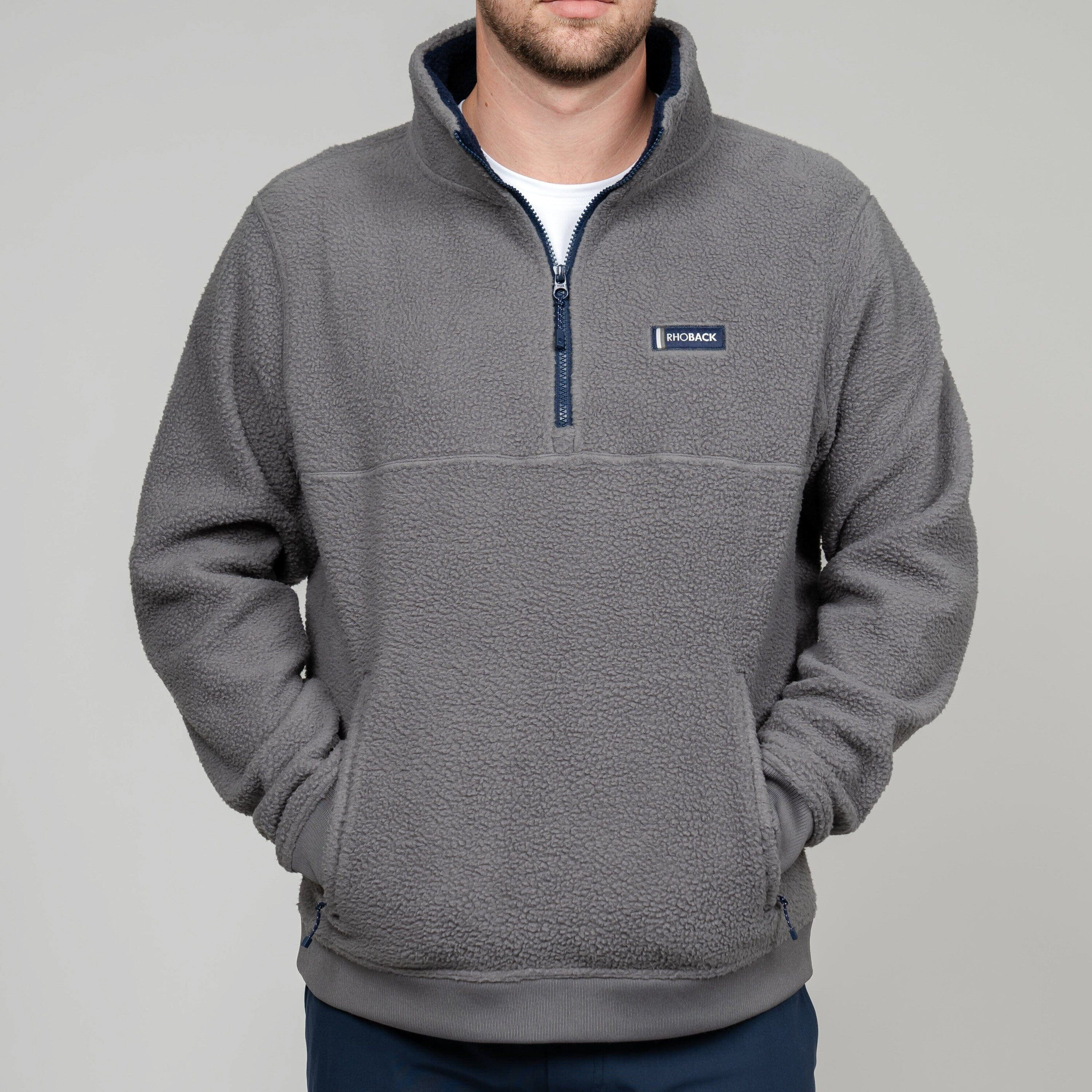 Summit Fleece Pullover - Boulder Grey | Rhoback | RHOBACK