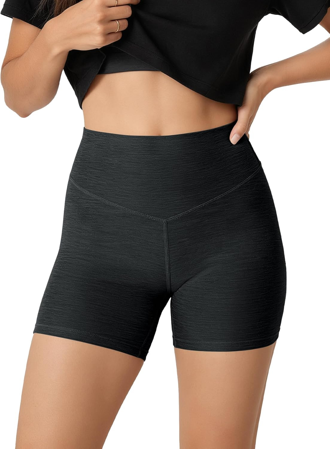 ODODOS Women's Performance Biker Shorts 4" / 6" - Ultra Soft ODSTRATUM Tech High Waist Workout Yoga Shorts | Amazon (US)