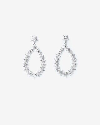 Cubic Zirconia Oval Drop Earrings | Express