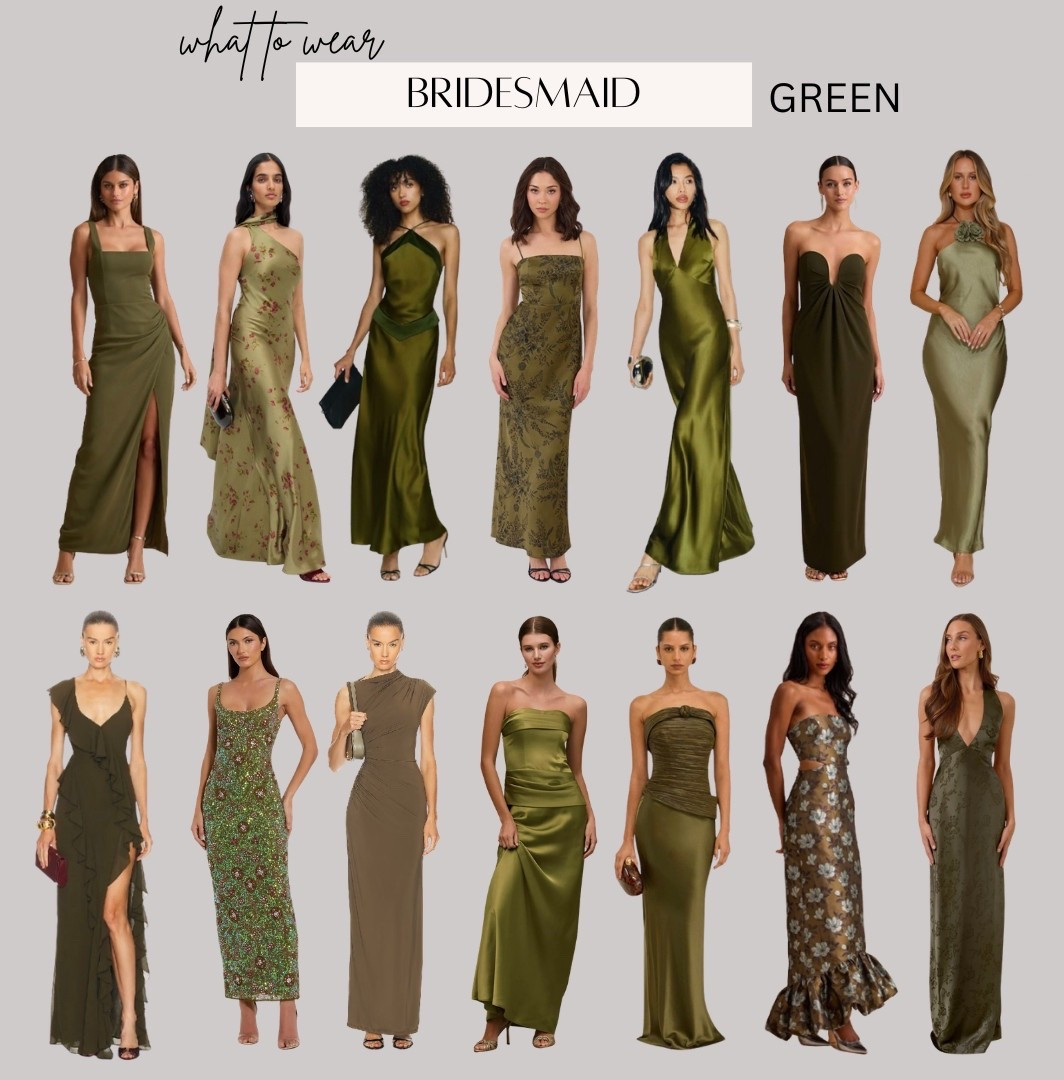 Bridesmaid Dress: Green
 

A curated roundup of  bridesmaid dresses in rich olive and earthy green shades—perfect for a bridal party that feels timeless, elegant, and effortlessly chic. 

 

#LTKWedding #LTKSeasonal #LTKootd