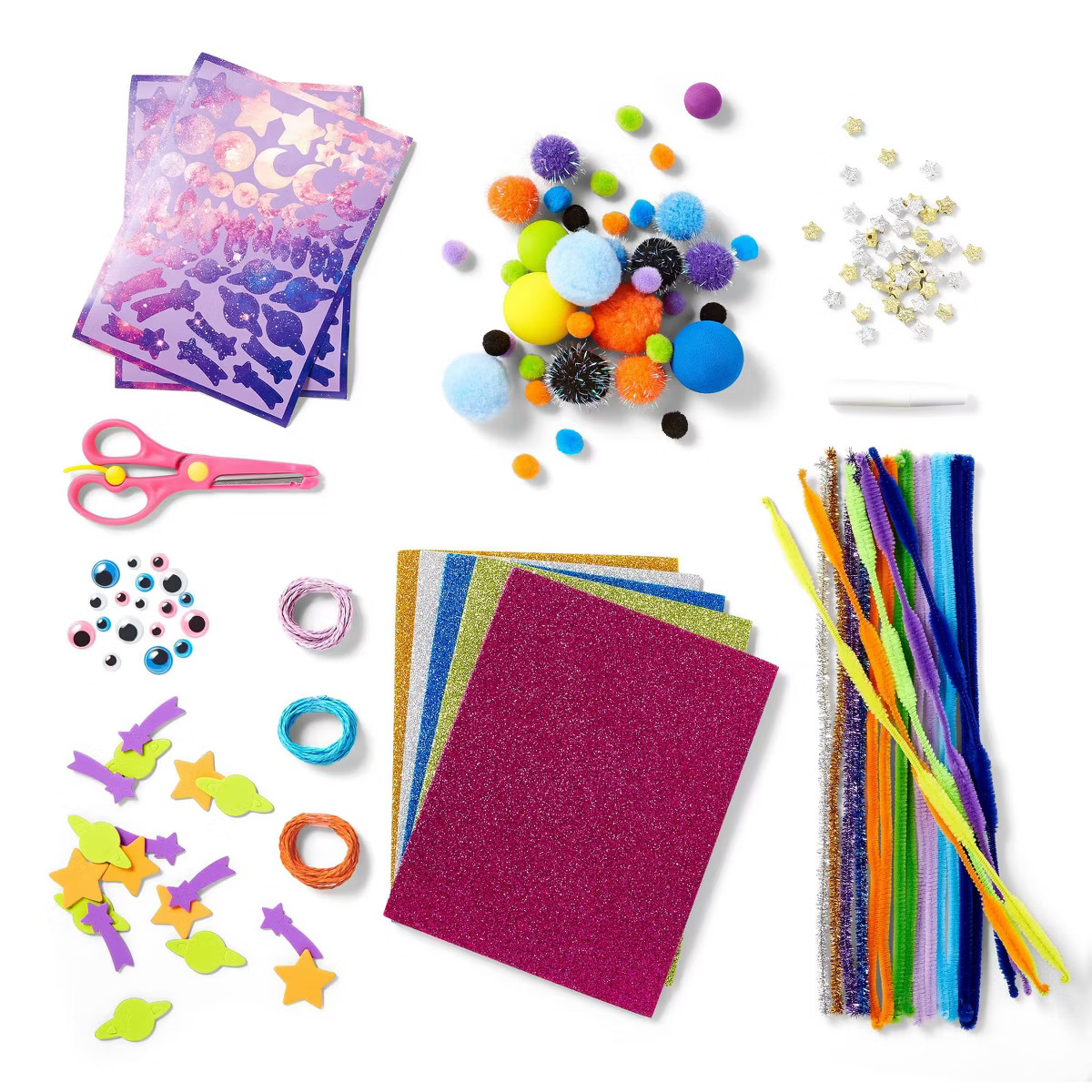 Cosmic Bucket of Crafts Set - Mondo Llama™: DIY Art Kit with Pom Poms, 336 Pieces, Ages 6+ | Target