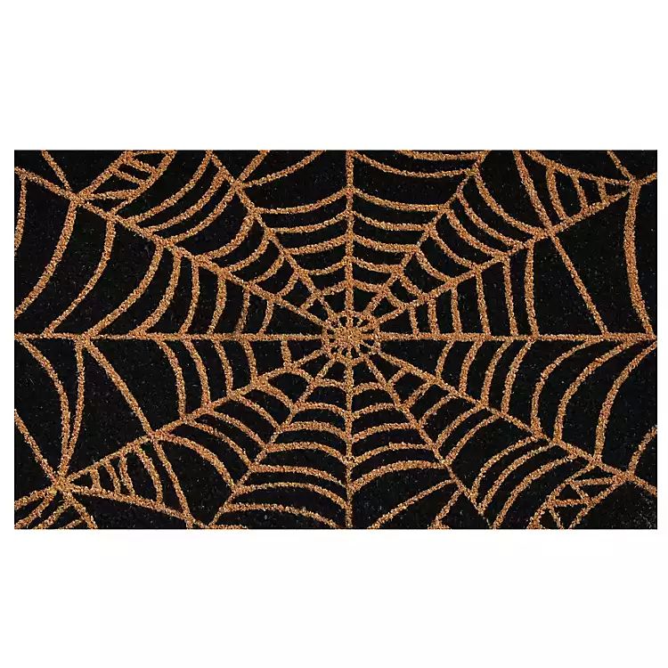 Orange Spiderweb Halloween Doormat | Kirkland's Home