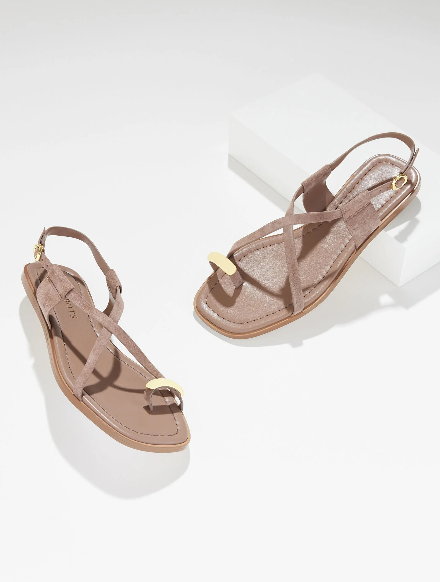 Gena Ring Suede Sandal | Talbots