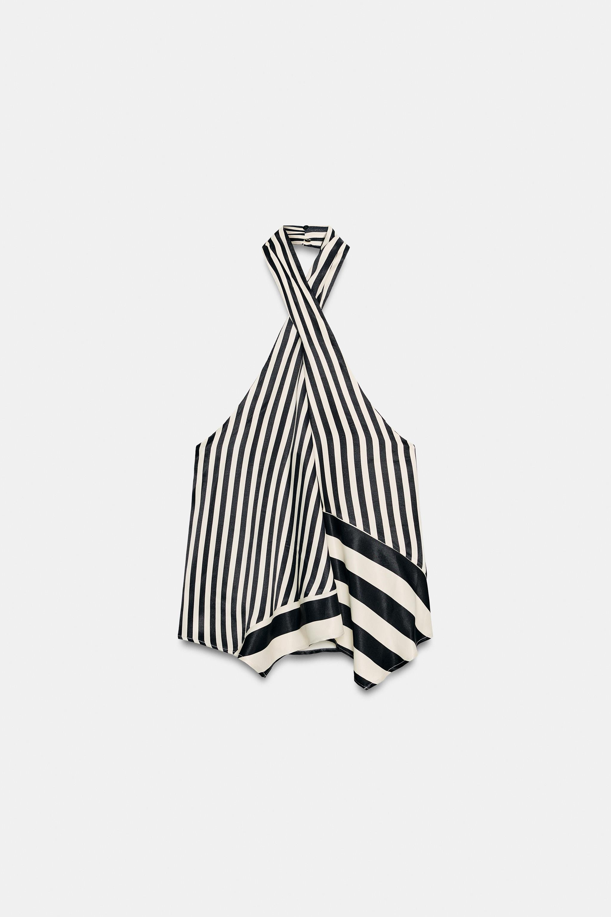 STRIPED HALTER TOP | Zara UK