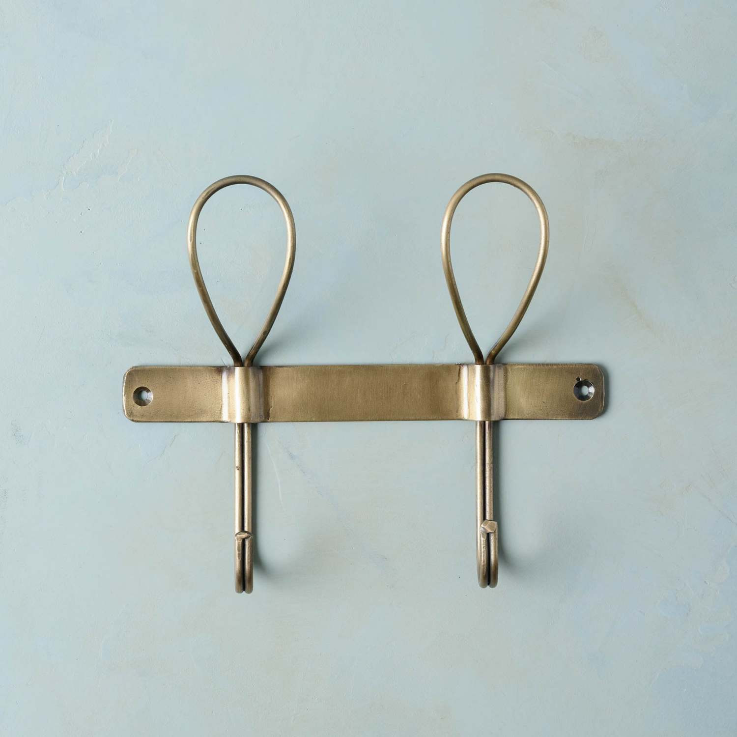 Reed Antiqued Brass Wall Hook - Short | Magnolia