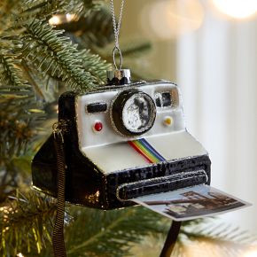 Glass Polaroid Camera Ornament | West Elm (US)