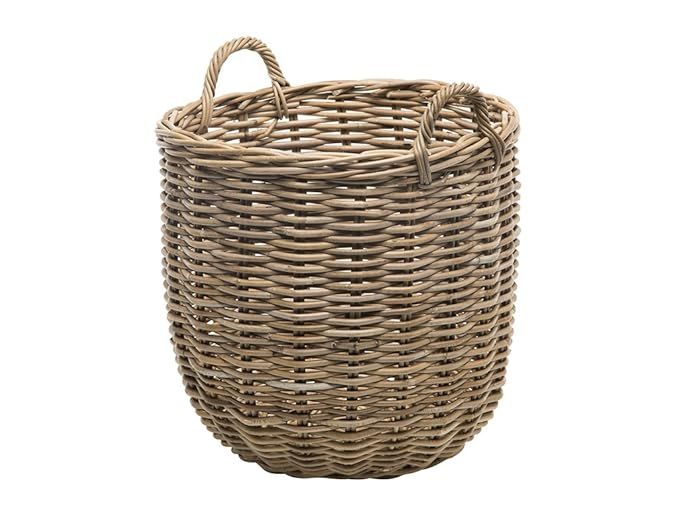 Rattan Kobo Round Storage Basket, Gray | Amazon (US)