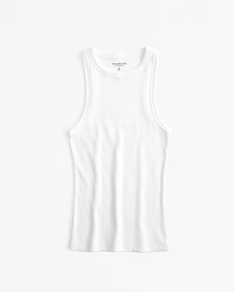 Women's Essential Tuckable High-Neck Rib Tank | Women's Tops | Abercrombie.com | Abercrombie & Fitch (US)