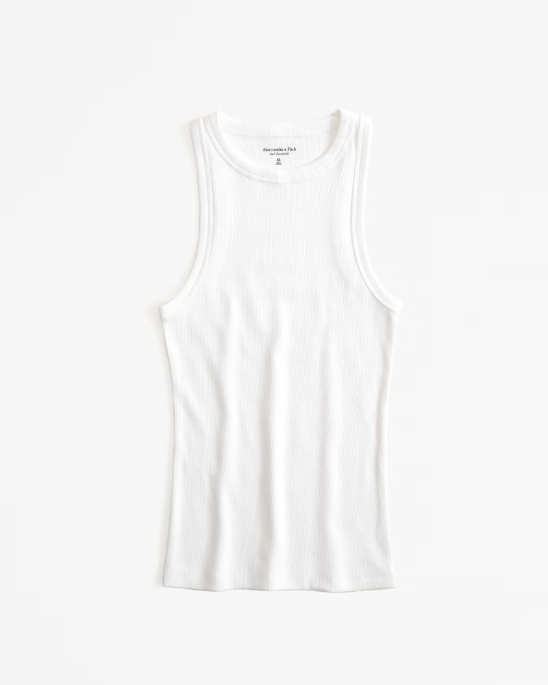 Women's Essential Tuckable High-Neck Rib Tank | Women's Tops | Abercrombie.com | Abercrombie & Fitch (US)