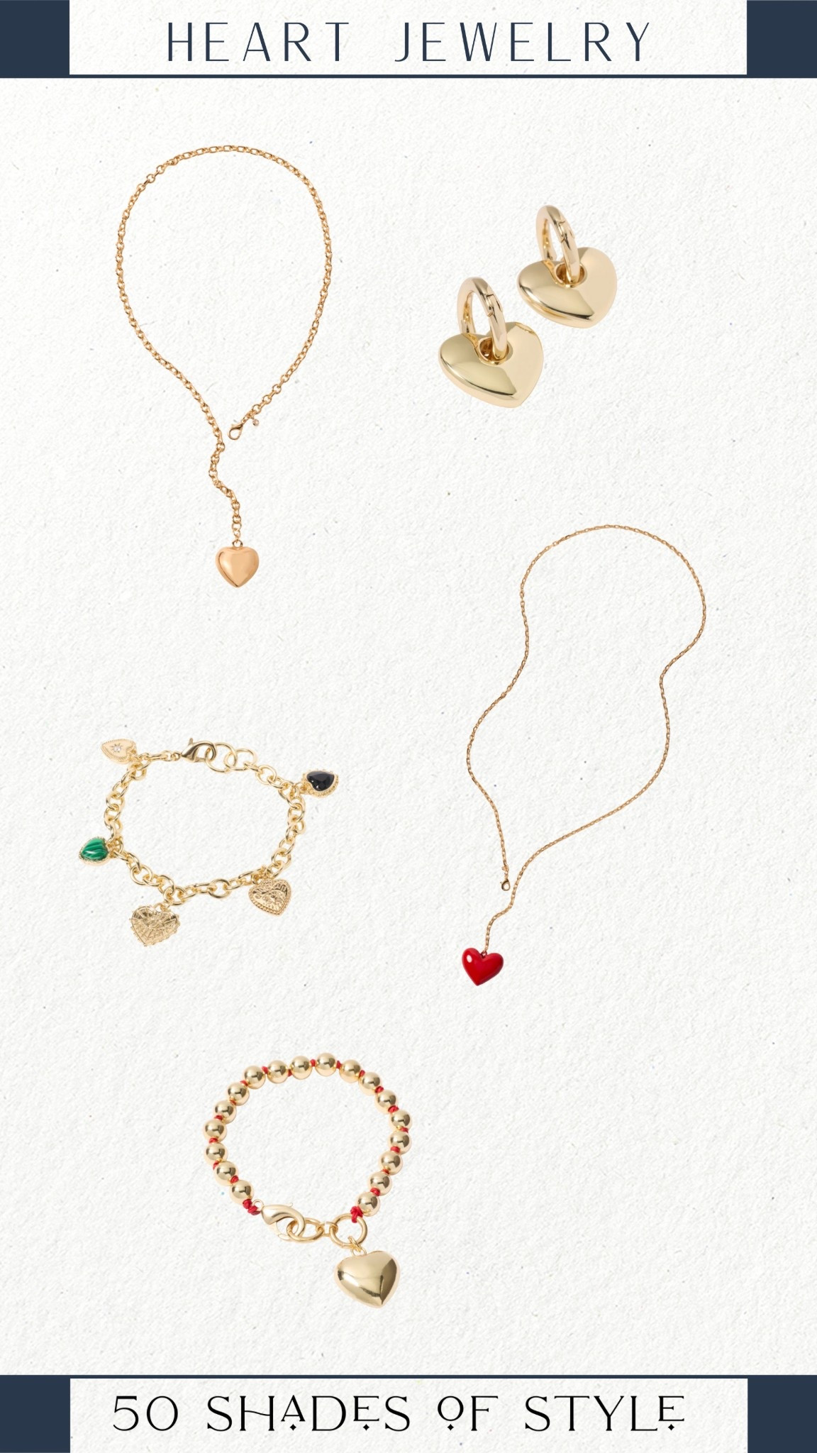 heart earrings, heart necklace, heart bracelet, heart jewelry 

#LTKootd #LTKValentine #LTKSeasonal