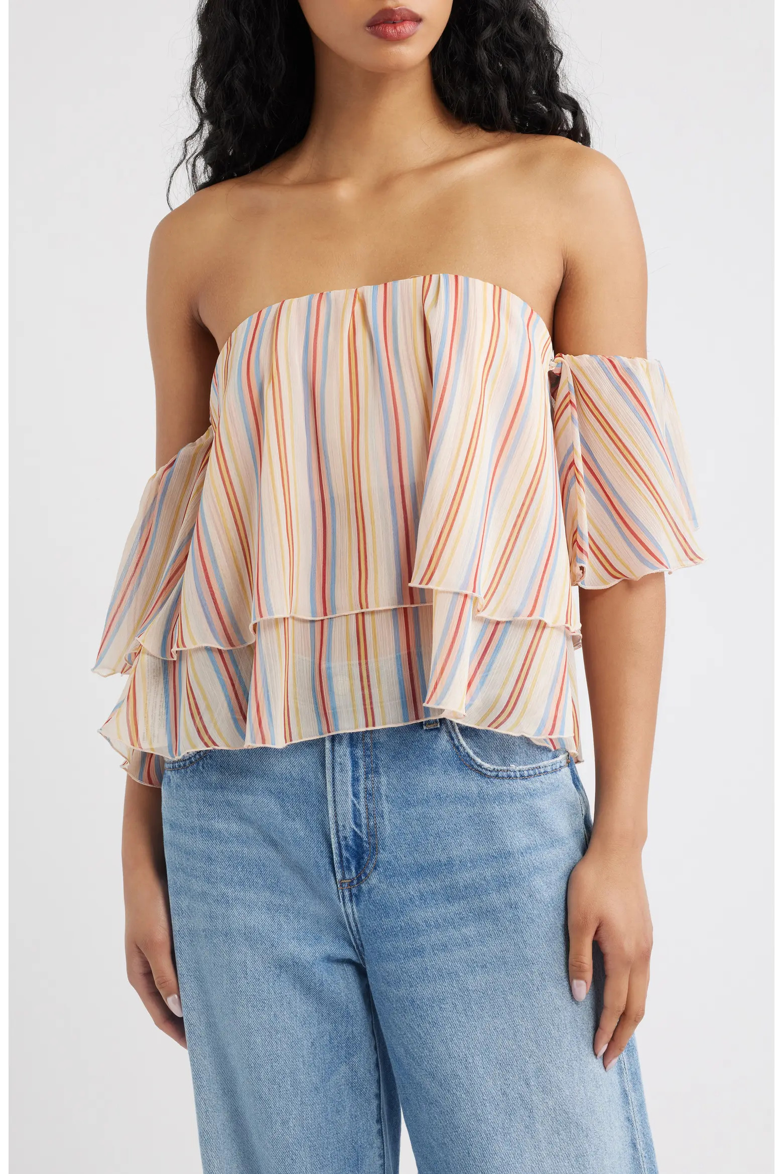 Off the Shoulder Stripe Top (Women) | Nordstrom | Nordstrom