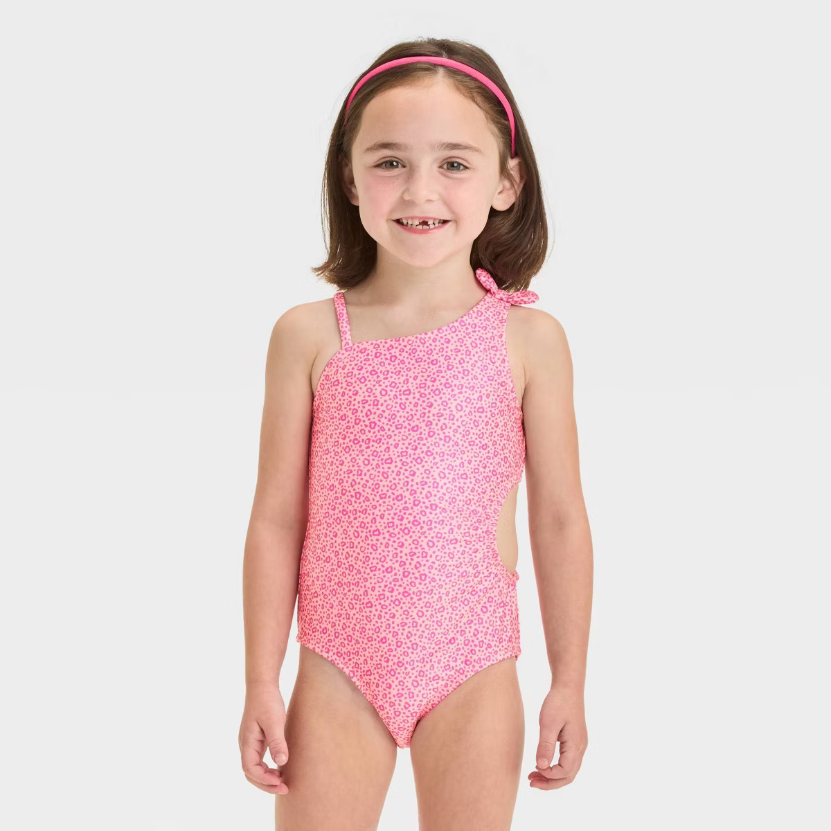 Toddler Girls' Cut Out One Piece Swimsuit With Bow - Cat & Jack™ | Target