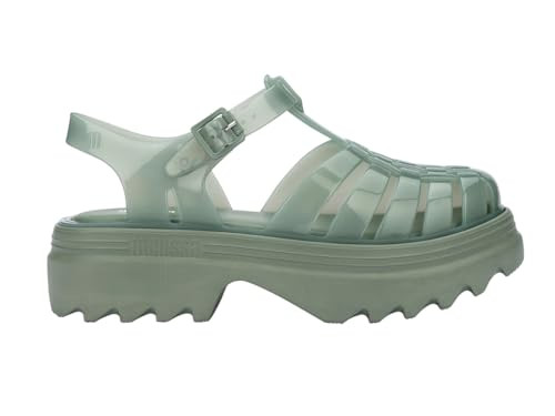 Melissa Possession Platform II Jelly Sandals for Women – Classic Fisherman-Style Chunky Platform with Adjustable Ankle Strap, Lightweight EVA Sole, and Non-Slip Traction, Green, 7 | Amazon (US)