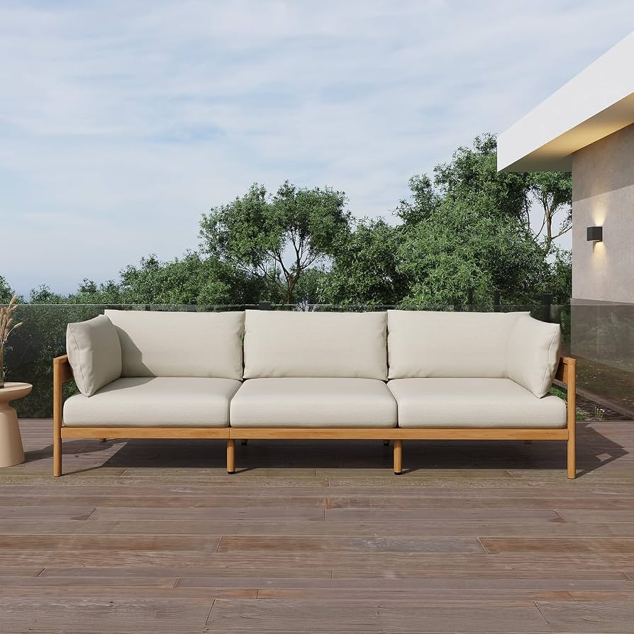 Acanva Modern Outdoor Patio Furniture Set, All-Weather Aluminium Conversation Sectional Sofa with... | Amazon (US)