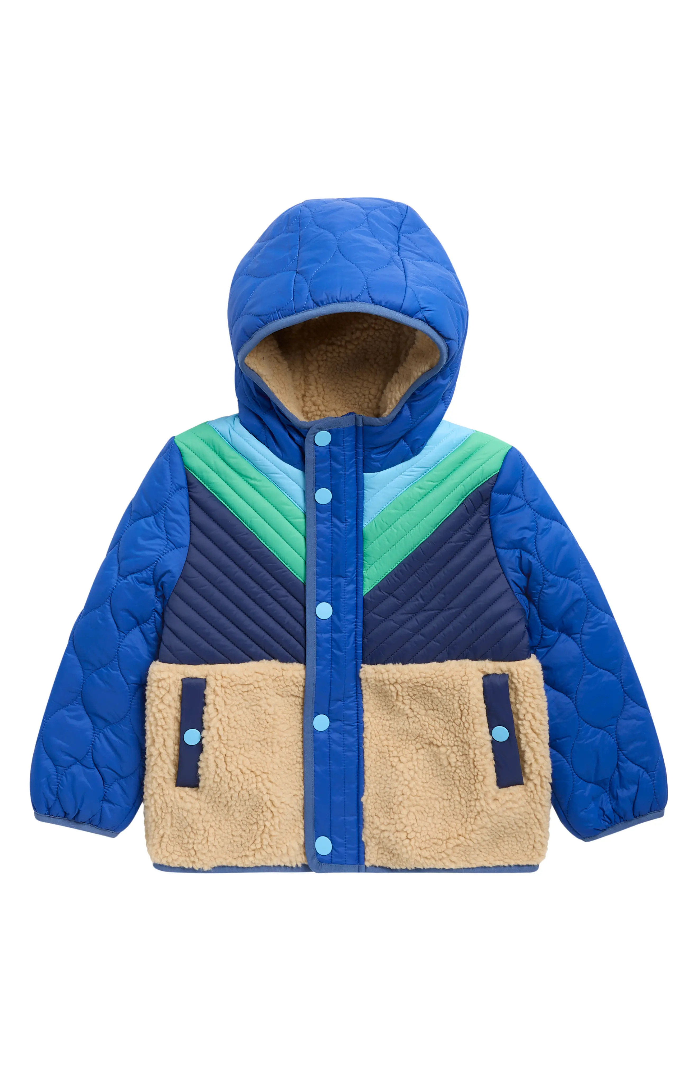 Kids' Chevron Quilted Fleece Jacket (Men) | Nordstrom | Nordstrom