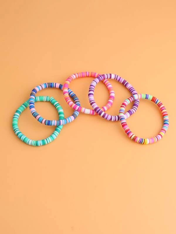 5pcs Colorblock Bracelet | SHEIN