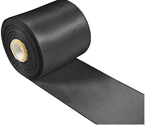Marriage N Carriage - Double Face Satin Ribbon Roll, 3 inch Wide, 25 Yards (Black) | Amazon (US)