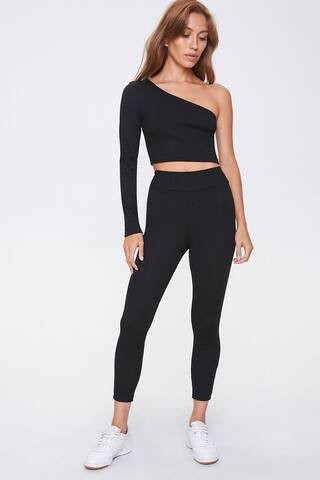 One-Shoulder Top & Leggings Set | Forever 21 (US)