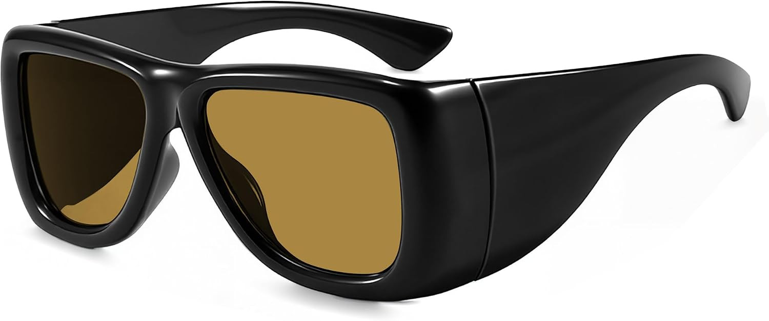 VANLINKER Retro Chunky Shield Oversized Aviator Sunglasses Men Women VL9959 | Amazon (US)