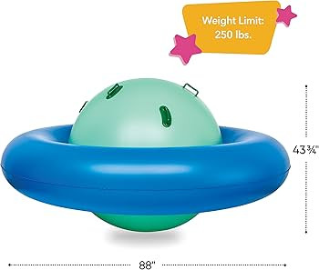 Hearthsong 8-Foot Inflatable Dome Rocking Bouncer, 88”L x 88”W x 43.75”H, 6 Handles, PVC, A... | Amazon (US)