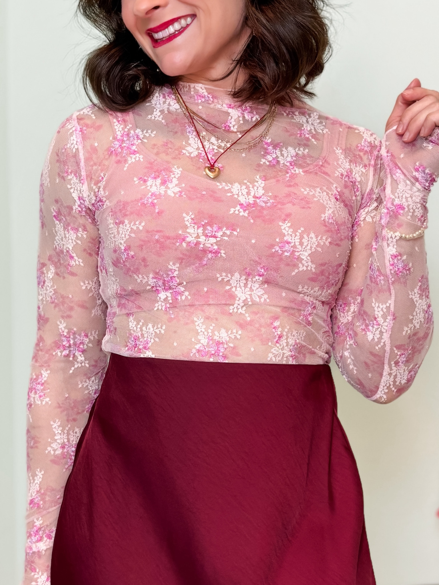 Beautiful lace top for layering that comes in so many spring colors

#LTKstyletip #LTKSpringSale #LTKover40