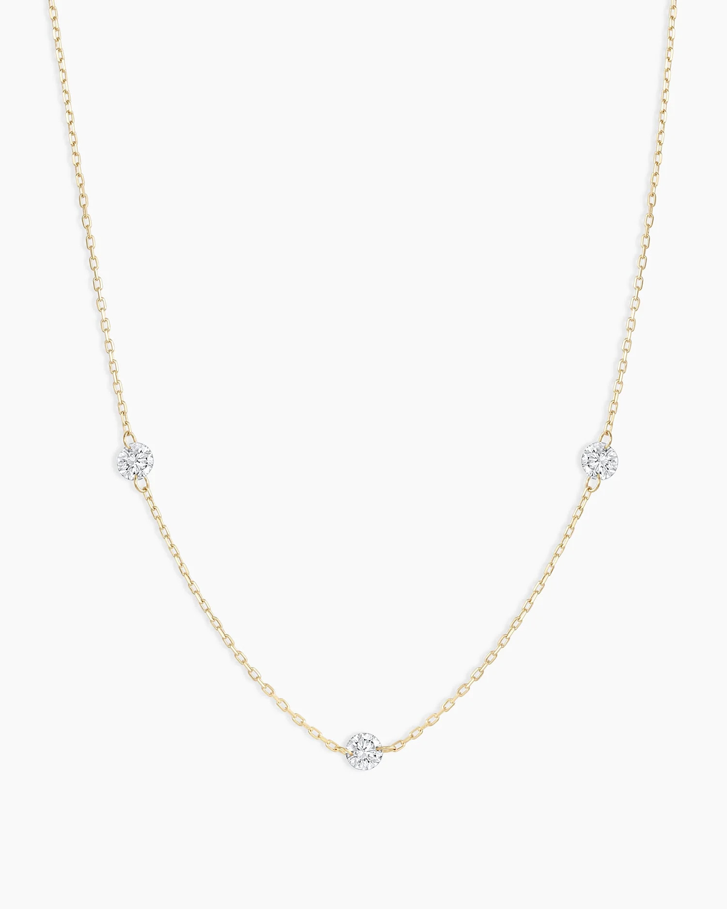 Floating Diamond Stationary Trio Necklace | gorjana