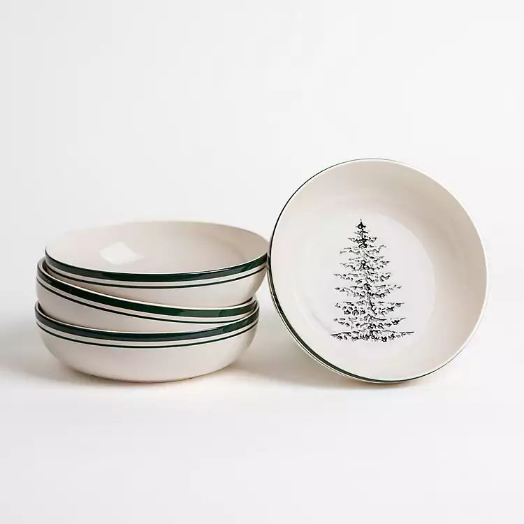 Evergreen Dinner Bowls, Set of 4 | Kirkland's Home