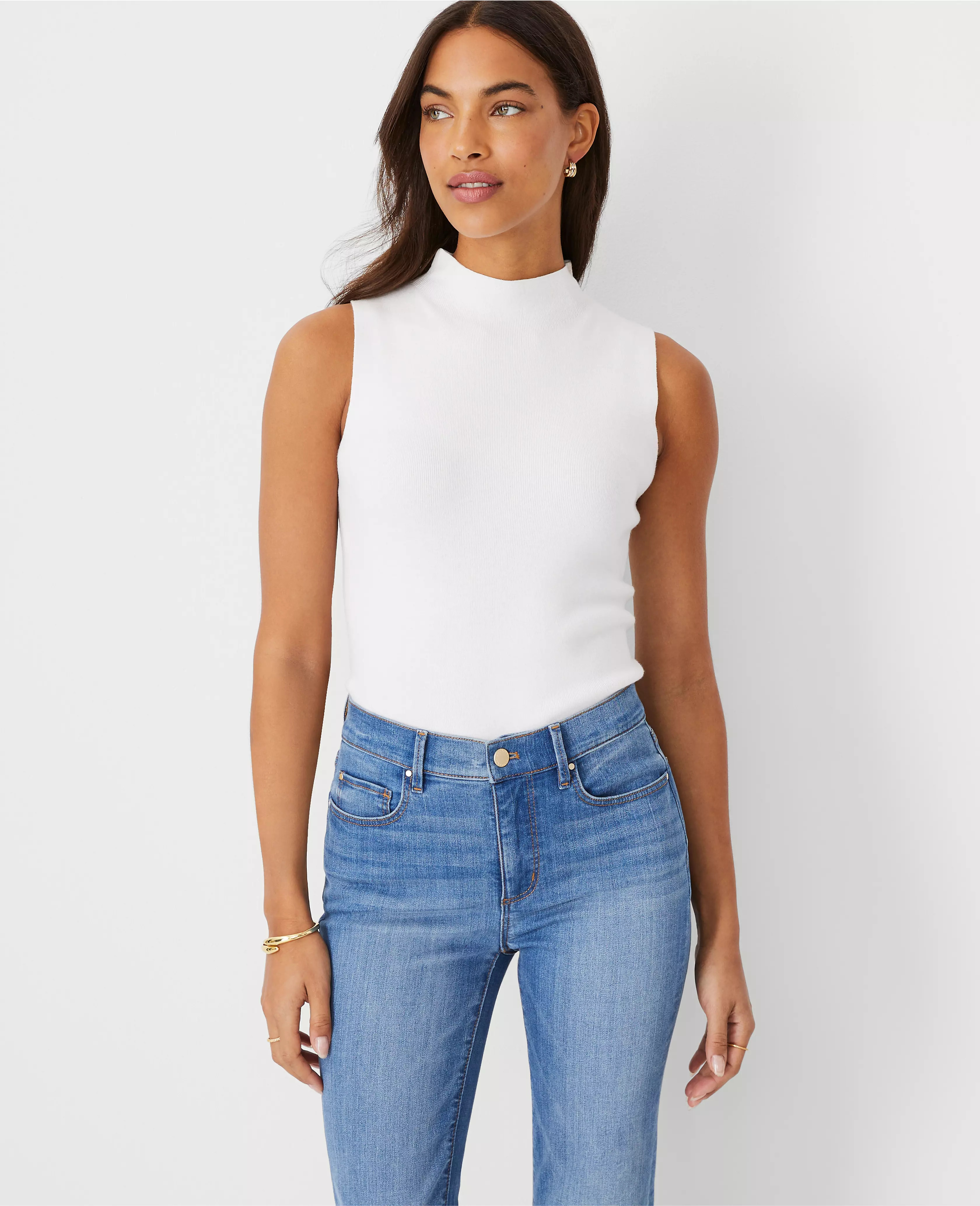 Petite Mock Neck Sweater Shell | Ann Taylor (US)