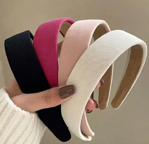 Huachi Headbands for Women Non Slip Trendy Valentine's Day Women's1 inch Wide Cute Headbands for Girls, Pink Head Bands Elastic Hair Bands for Women's Fashion Women Hair Accessories | Amazon (US)