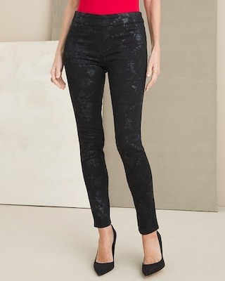 Foiled Floral-Print Jeggings | Chico's