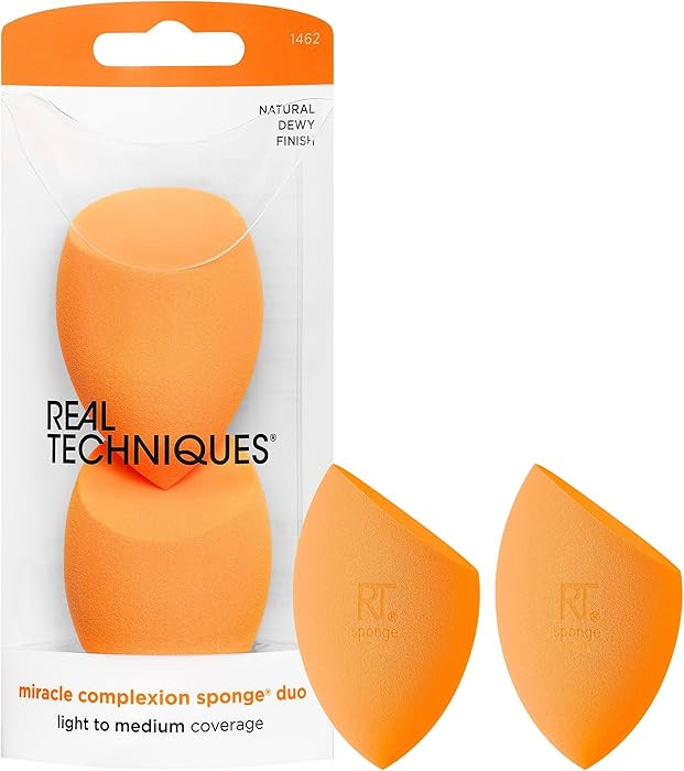 Real Techniques Miracle Complexion Sponge, Beauty Sponge For Makeup Blending & Foundation Applica... | Amazon (US)
