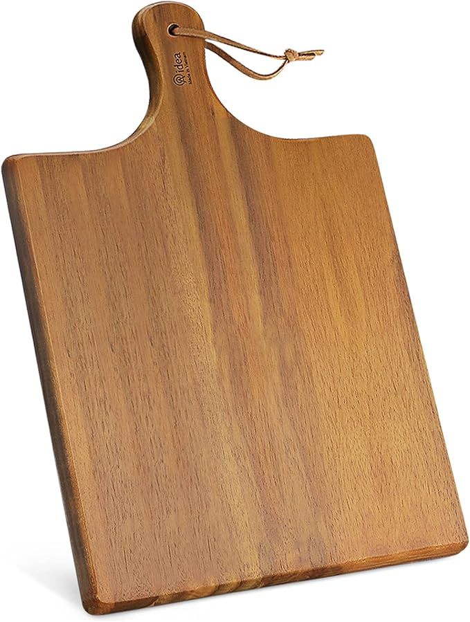 AIDEA Wood Cutting Board Large Charcuterie Board Serving Tray With Handle (17"x11") | Amazon (US)