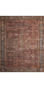 Loloi II Layla Collection LAY-01 Brick / Blue, Traditional 5'-0" x 7'-6" Area Rug | Amazon (US)