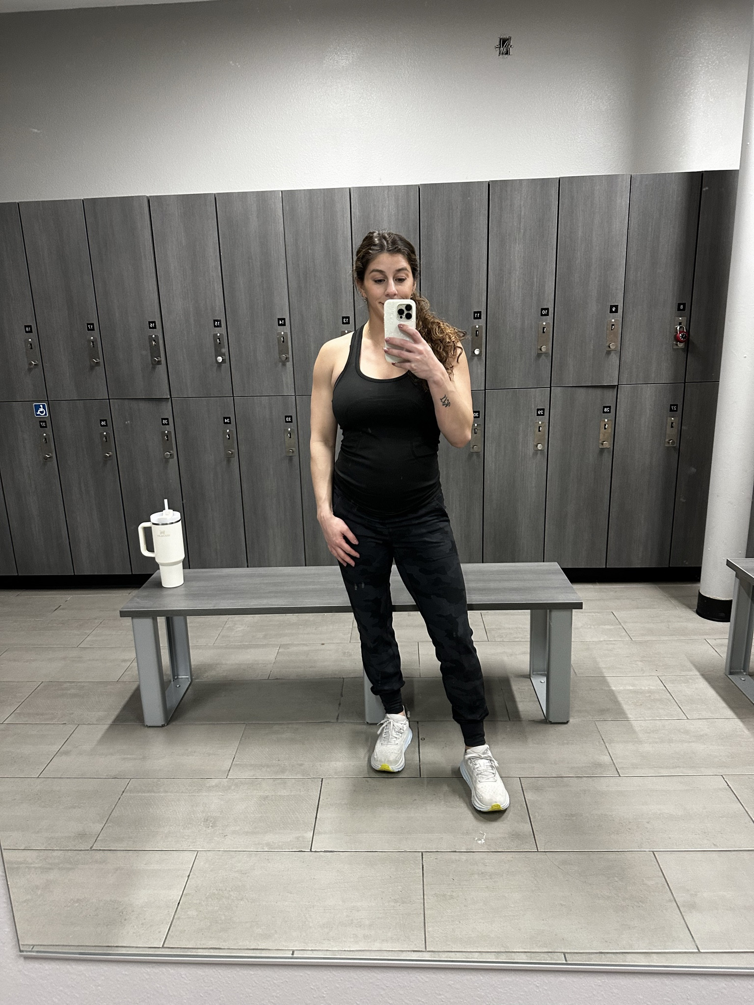 28 weeks pregnant! Wearing size 6 in top and joggers! Size M Busty in sports bra (DDD) 

#LTKbaby #LTKfitness #LTKbump