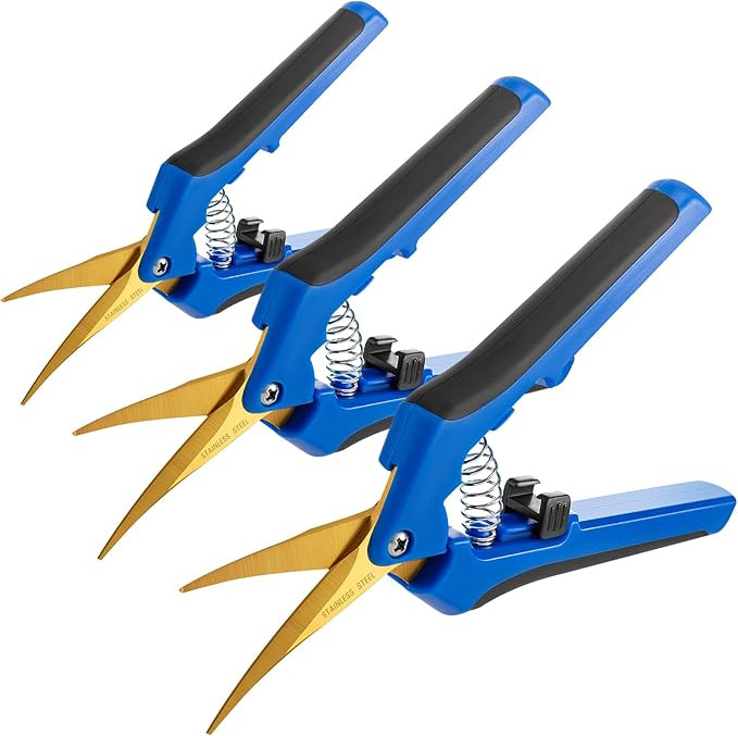 GROWNEER 3 Packs 6.5 Inch Pruning Shears with Curved Blades Trimming Scissors For Gardening Hand ... | Amazon (US)